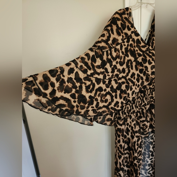 NWT Ashley Stewart Leopard Print Hi Low Duster Top Size 18/20 - Picture 2 of 8
